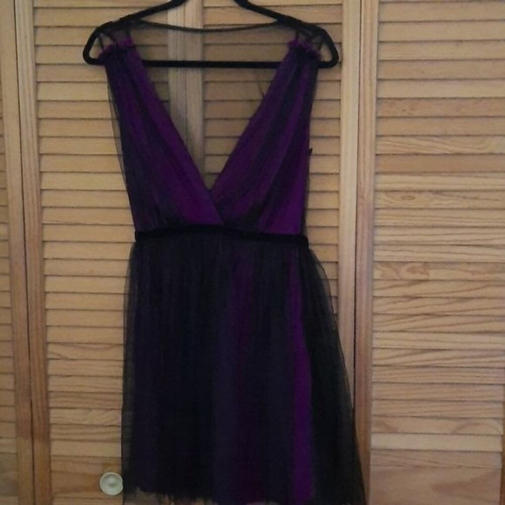 Asos Tulle Backless Empire Waist Cocktail Party Dress Size 6.